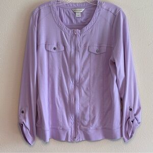 Christopher & Banks Women's Light Purple Utility Jacket Size Large
